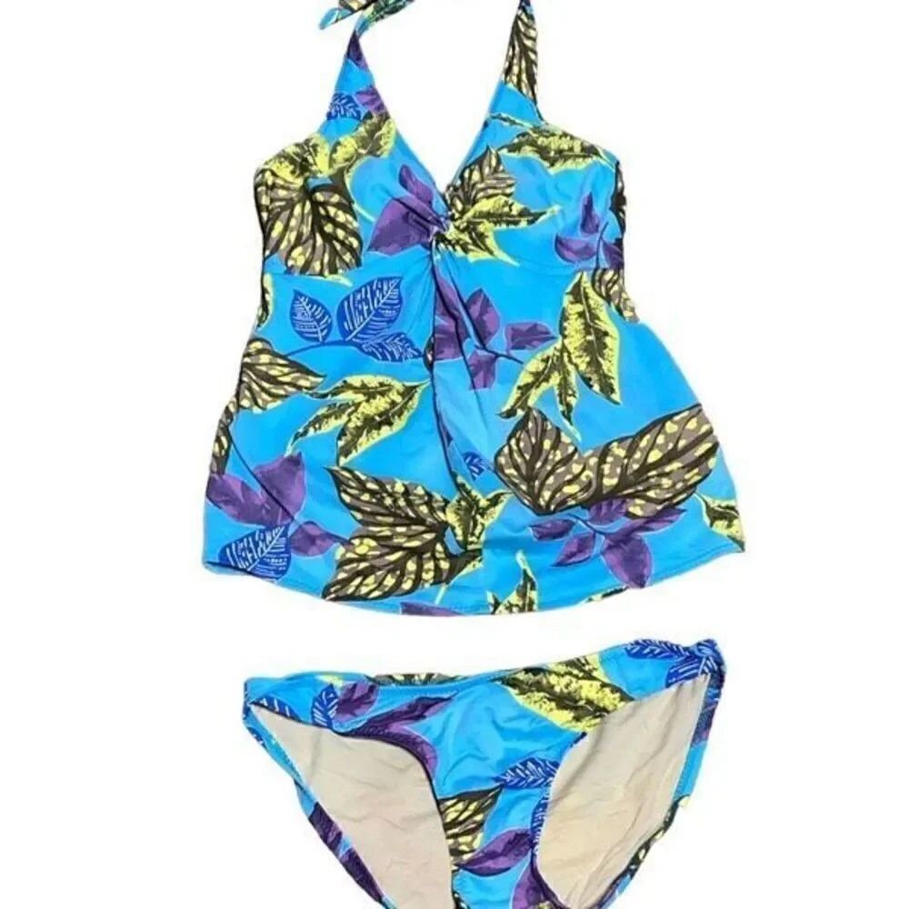 A Pea in the Pod 2pc Tankini Swimsuit Maternity Swimwear Size Small